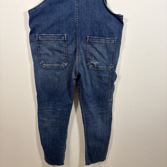 Citizens of Humanity Anthropologie Denim Jean Bib Overalls Small Distressed - Picture 7 of 13